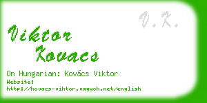 viktor kovacs business card